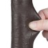 Чёрный фаллоимитатор на присоске Dual Layer Dong (16 см)