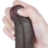 Чёрный фаллоимитатор на присоске Dual Layer Dong (16 см)