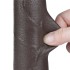 Реалистичный фаллоимитатор на присоске чёрного цвета (17 см) 
