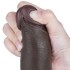 Реалистичный фаллоимитатор на присоске чёрного цвета (17 см) 