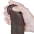 Чёрный фаллоимитатор с присоской Sliding-Skin (15 см) 