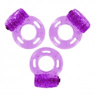  Набор вибро-колец Pleasure Rings Purple (3 шт.) /E22029