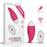 Розовое вибро-яйцо с пультом «IJOY Wireless Remote Control Rechargeable Egg» от «Lovetoy»