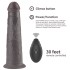 Чёрный вибратор-ротатор с пультом ДУ «8'' Dual Layered Silicone Rotator Black» от «Lovetoy» (20,5 см)