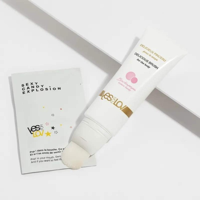 Съедобное массажное масло «DELICIOUS BRUSH COTTON CANDY» от «YESforLOV»  50 ML Съедобное массажное масло «DELICIOUS BRUSH COTTON CANDY» от «YESforLOV»  50 ML