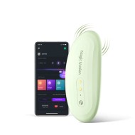 Зеленый вибромассажер в трусики «Nyx» от «MAGIC MOTION»