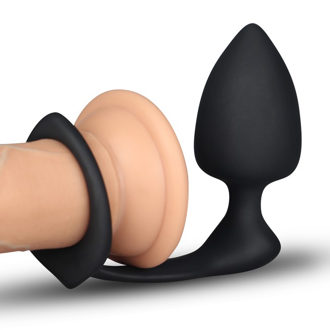 Анальная пробка с эрекционным кольцом «Combo Threat Cockring Plug» от «Lovetoy» 