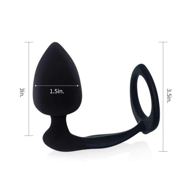 Анальная пробка с эрекционным кольцом «Combo Threat Cockring Plug» от «Lovetoy» 