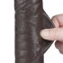 Чёрный реалистичный фаллоимитатор Dual Layer Dong (17,5 см) 
