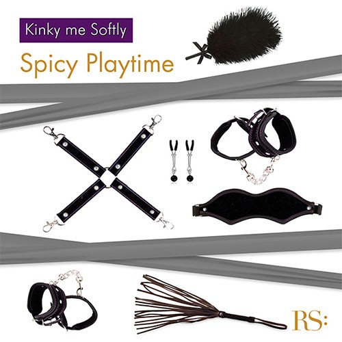 Черный набор БДСМ «RS Soiree Kinky Me Softly»  Черный набор БДСМ «RS Soiree Kinky Me Softly»