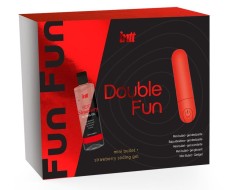 Подарочный набор: перезаряжаемая вибропуля и гель на водной основе«Double Fun» от «Intt»