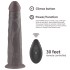 Чёрный вибратор-ротатор с пультом ДУ «9'' Dual Layered Silicone Rotator Black» от «Lovetoy»