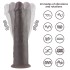 Чёрный вибратор-ротатор с пультом ДУ «9'' Dual Layered Silicone Rotator Black» от «Lovetoy»