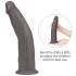 Чёрный вибратор-ротатор с пультом ДУ «9'' Dual Layered Silicone Rotator Black» от «Lovetoy»