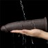 Чёрный вибратор-ротатор с пультом ДУ «9'' Dual Layered Silicone Rotator Black» от «Lovetoy»