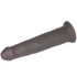 Чёрный вибратор-ротатор с пультом ДУ «9'' Dual Layered Silicone Rotator Black» от «Lovetoy»