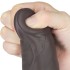 Чёрный вибратор-ротатор с пультом ДУ «9'' Dual Layered Silicone Rotator Black» от «Lovetoy»