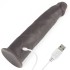 Чёрный вибратор-ротатор с пультом ДУ «9'' Dual Layered Silicone Rotator Black» от «Lovetoy»