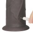 Чёрный вибратор-ротатор с пультом ДУ «9'' Dual Layered Silicone Rotator Black» от «Lovetoy»