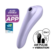 Вакуум-волновой стимулятор+вибратор «Dual Pleasure» от «Satisfyer» (сиреневый)