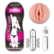 Мастурбатор-вагина в тубе «Vagina Lotus Vibro» с вибрацией