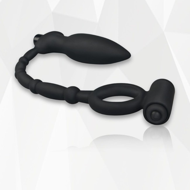 Анальная втулка с эрекционным кольцом «Ass-Kicker Vibrating Plug Combo» от «Lovetoy» Анальная втулка с эрекционным кольцом «Ass-Kicker Vibrating Plug Combo» от «Lovetoy»