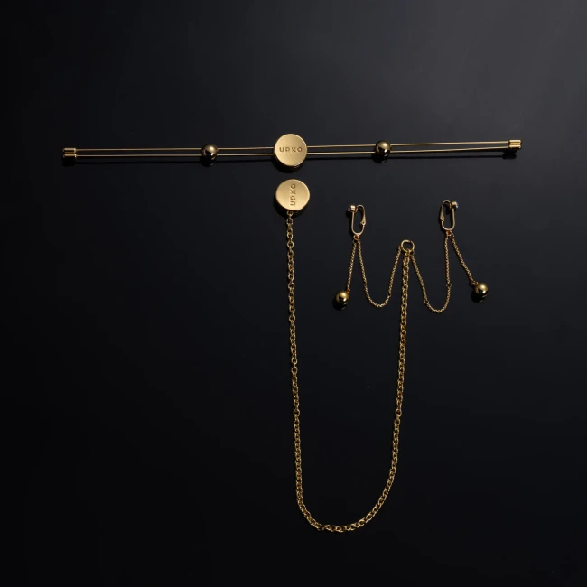 Зажимы на соски и клитор «Double Bar Nipple Clamps and Clitoral Chain Accessories Set » от «UPKO» Зажимы на соски и клитор «Double Bar Nipple Clamps and Clitoral Chain Accessories Set » от «UPKO»
