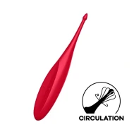 Вибратор для клитора с тоненьким наконечником «Twirling Fun» от «Satisfyer» (красный)