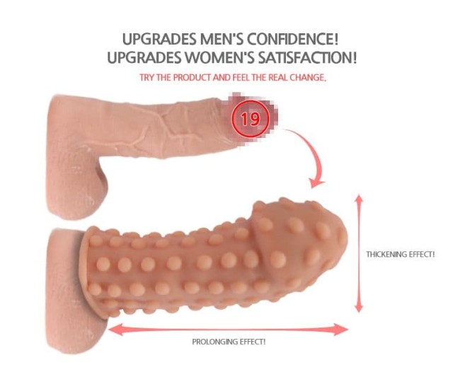 Насадка на фаллос с бугорками по поверхности Насадка на фаллос с бугорками по поверхности