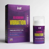 Возбуждающий гель со вкусом ежевики и эффектом вибрации «BLACKBERRY VIBRATION» от «INTT» (15 ML)