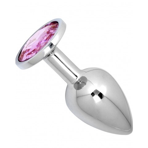 Маленькая металлическая анальная пробка с розовым кристаллом «Anal Pleasure» от «Alive» (M: 8х3,4 см) Маленькая металлическая анальная пробка с розовым кристаллом «Anal Pleasure» от «Alive» (M: 8х3,4 см)