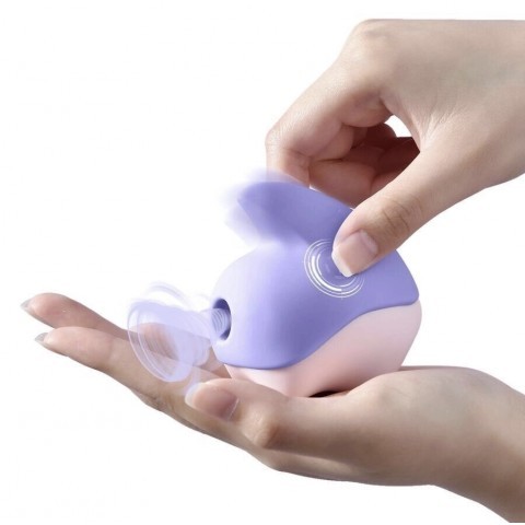 Фиолетовый вакуумный клиторальный стимулятор с вибрацией «Unicorn» от «MAGIC MOTION»