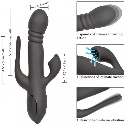 Вибромассажер с режимом всасывания и анальной стимуляцией «III Triple Euphoria» от «CalExotics»