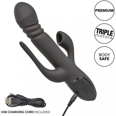 Вибромассажер с режимом всасывания и анальной стимуляцией «III Triple Euphoria» от «CalExotics»