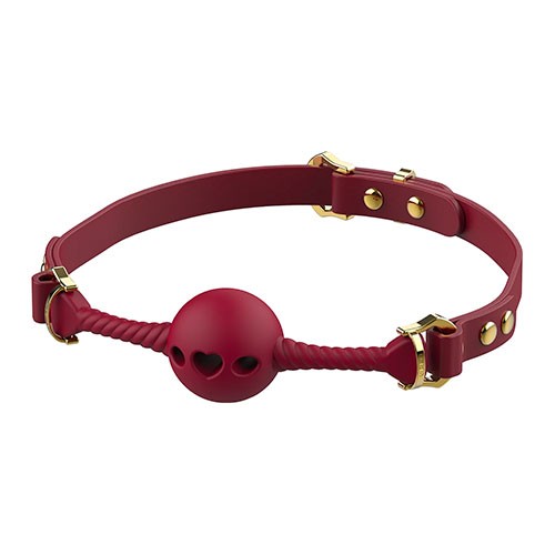 Красный кляп «Middle Heart-shaped Breathable Mouth» от «UPKO»  Красный кляп «Middle Heart-shaped Breathable Mouth» от «UPKO»