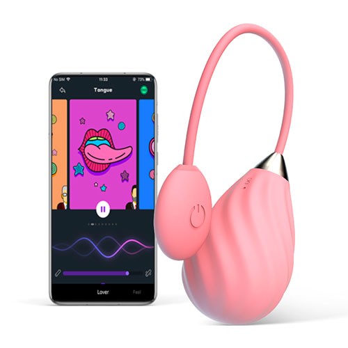 Розовое виброяйцо «Magic Sundae» от «MAGIC MOTION»