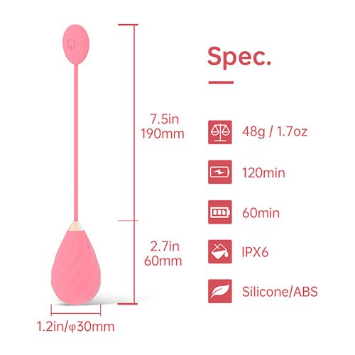 Розовое виброяйцо «Magic Sundae» от «MAGIC MOTION»