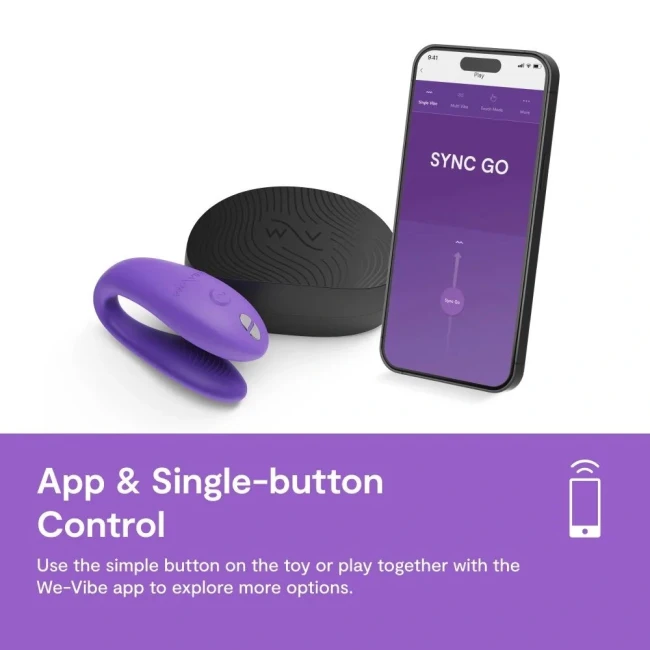 Вибратор для пар «Sync Go» от «We vibe» (голубой) Вибратор для пар «Sync Go» от «We vibe» (голубой)