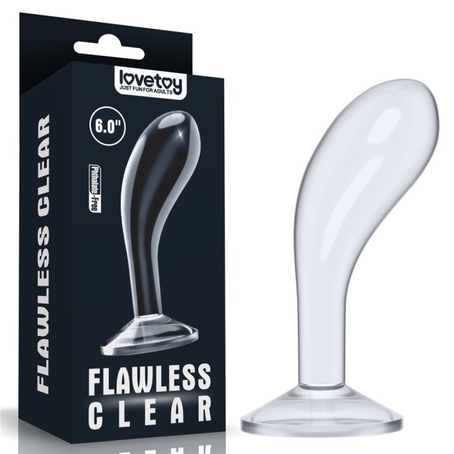 Прозрачный стимулятор простаты на присоске «Flawless Clear Prostate Plug 6.0» от «Lovetoy» Прозрачный стимулятор простаты на присоске «Flawless Clear Prostate Plug 6.0» от «Lovetoy»