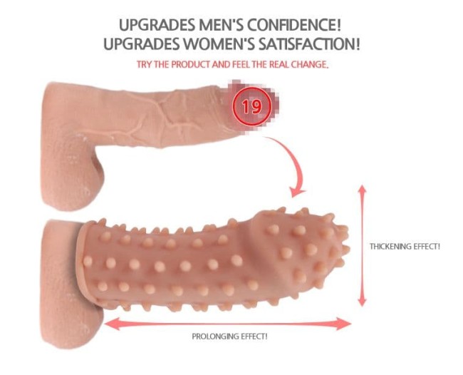 Насадка на фаллос с шипами и бугорками Насадка на фаллос с шипами и бугорками