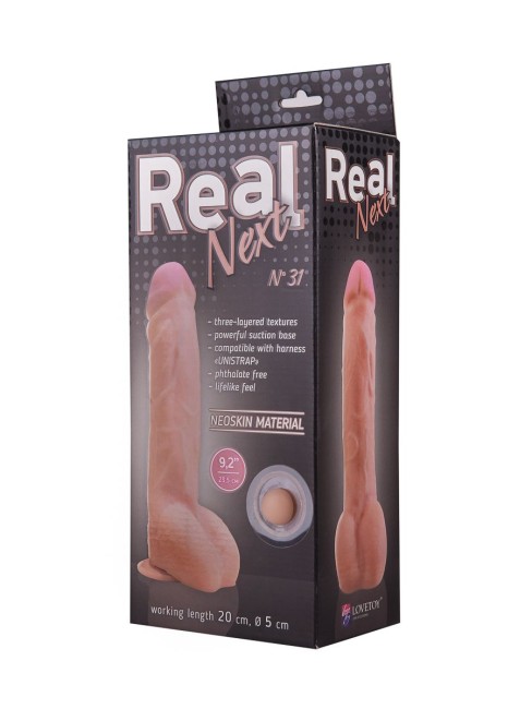Гигантский фаллоимитатор на присоске REAL Next №31 (19 см)