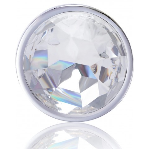 Маленькая металлическая анальная пробка с кристаллом «Anal Pleasure» от «Alive» (M: 8х3,4 см)