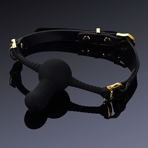 Чёрный кляп «Dildo-shaped Mouth Gag» от «UPKO» 