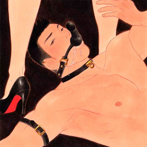 Чёрный кляп «Dildo-shaped Mouth Gag» от «UPKO» 