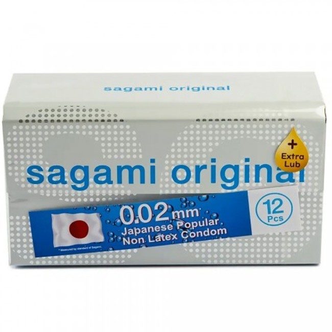 Презервативы полиуретановые SAGAMI Original 002 EXTRA LUB (12 шт.)