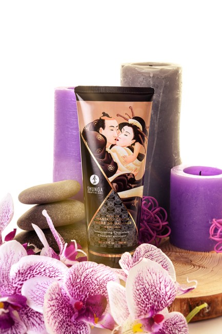 Съедобный массажный крем Shunga Intoxicating Chocolate 200 ML Съедобный массажный крем Shunga Intoxicating Chocolate 200 ML