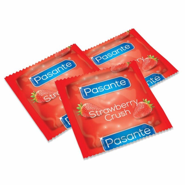 Презервативы «Strawberry Flavour Condome» от «Pasante» (144 шт.) Презервативы «Strawberry Flavour Condome» от «Pasante» (144 шт.)