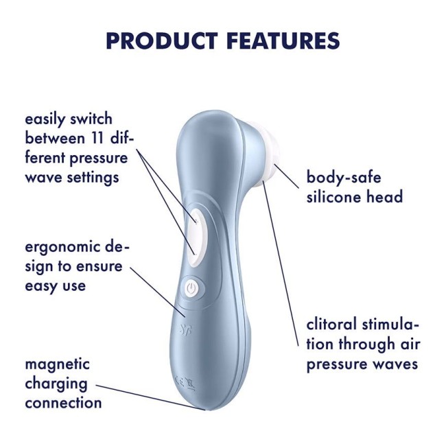 Клиторальный вакуумно-волновой массажер «Pro2 Next Generation» от «Satisfyer» (голубой) Клиторальный вакуумно-волновой массажер «Pro2 Next Generation» от «Satisfyer» (голубой)