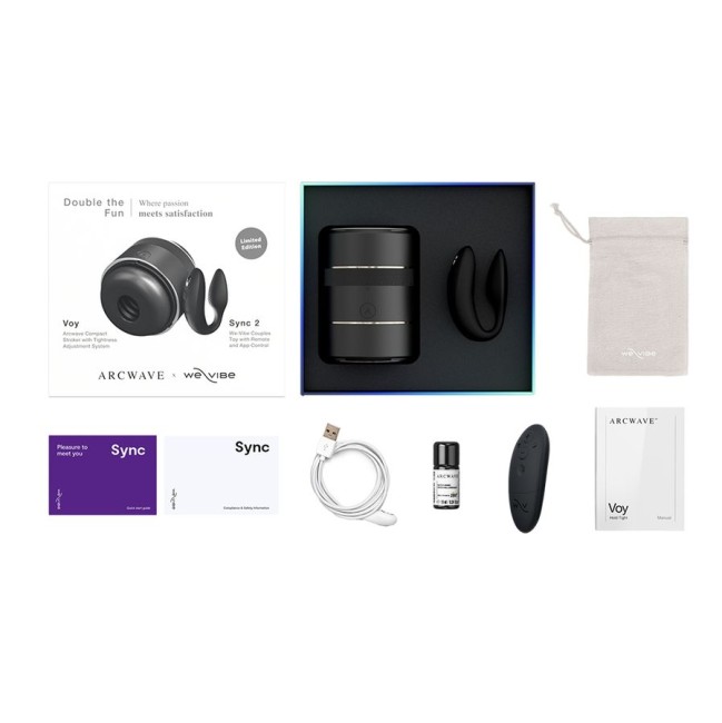 Набор для пар WOW Double the Fun: вибратор для пар We-Vibe Sync 2 + мастурбатор Arcwave Voy