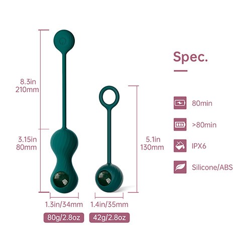 Набор вагинальных шариков «Magic Crystal Duo» от «MAGIC MOTION»